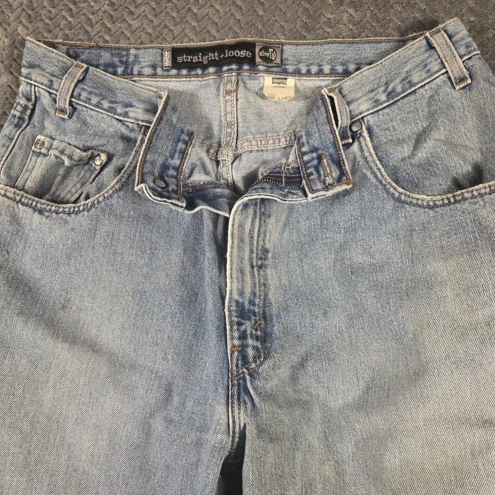 Vintage Y2K Levi's SilverTab Straight + Loose Jeans Men 36x34 USA Distressed